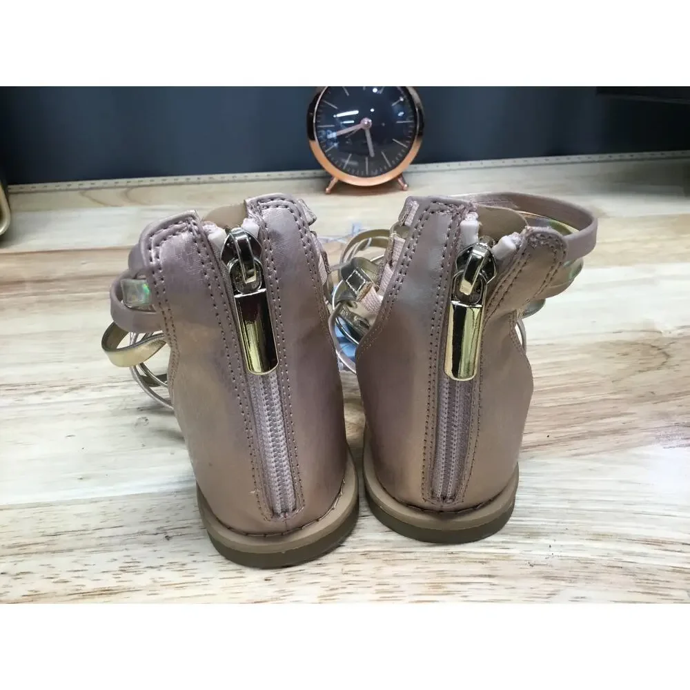 Cat & Jack F00328241 Sandals Girls US 1 Size Rose Gold Dion Ankle Strap Zipper